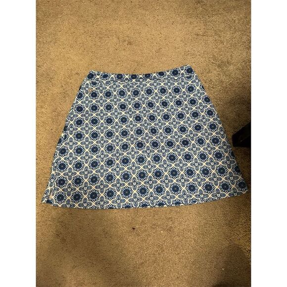 Ekouaer Women's M Blue Geometric Skort with Inner Shorts Activewear - Picture 3 of 7